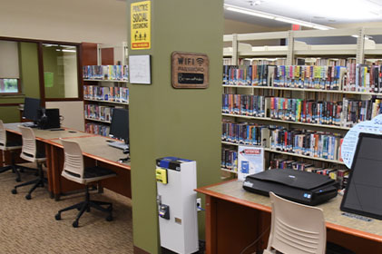 Computer area at library